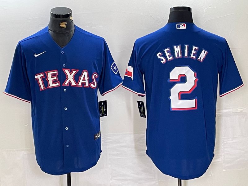 Men Texas Rangers #2 Semien Nike Game 2024 MLB Jersey style 1->->MLB Jersey